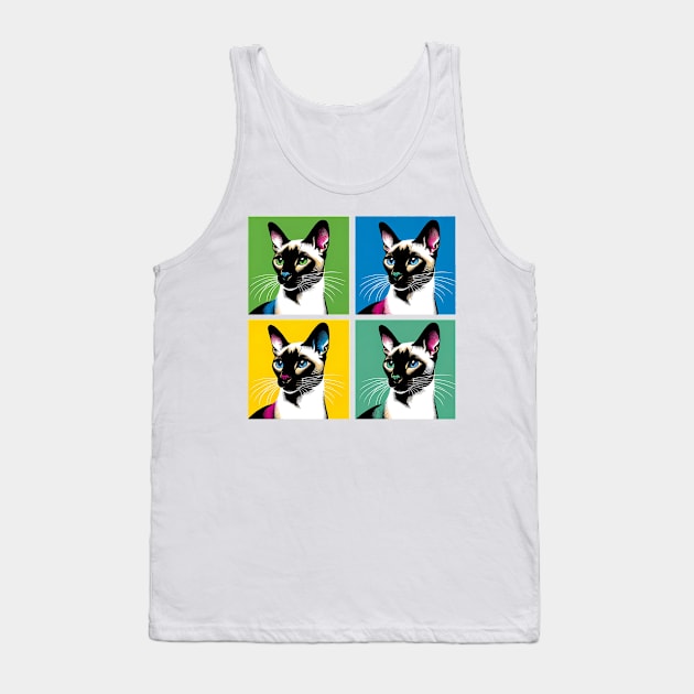 Javanese Cat Pop Art - Cat Lovers Tank Top by PawPopArt